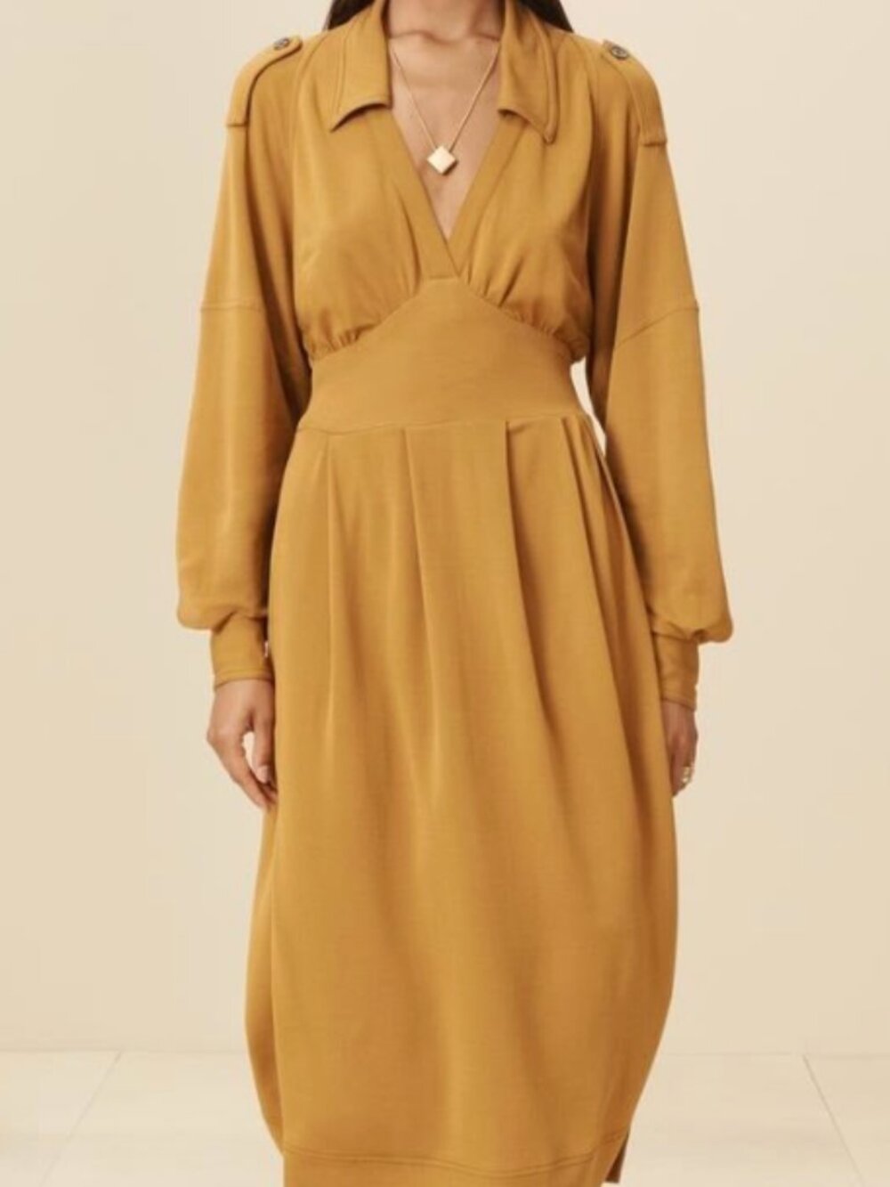 Zara SRPLS Yellow/Orange Baggy Long Sleeve Dress